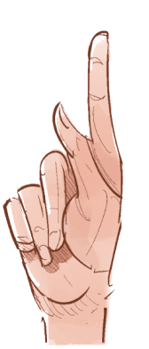 illustration of a hand pointing upward